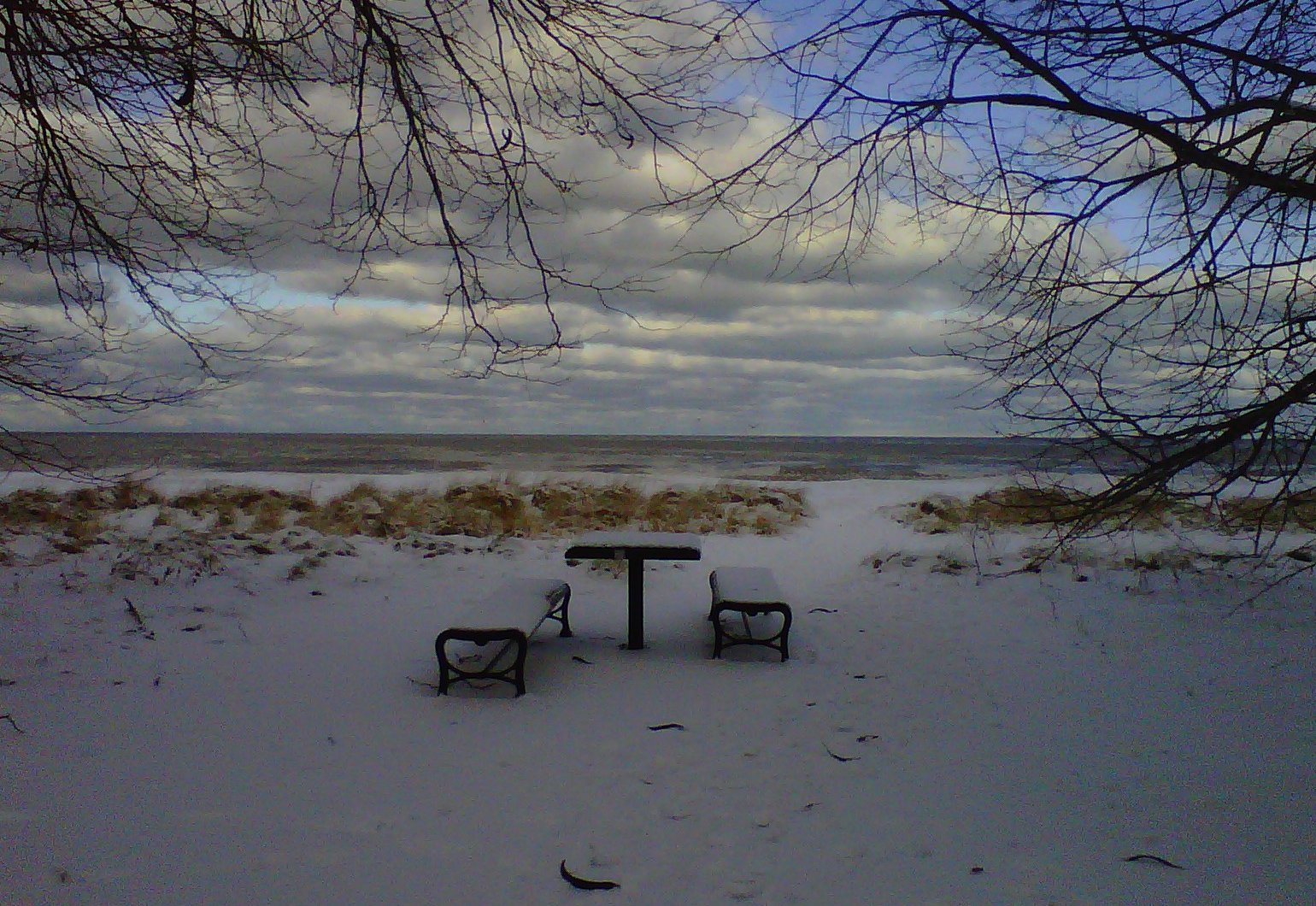 Too Cold for a Beach Picnic Today