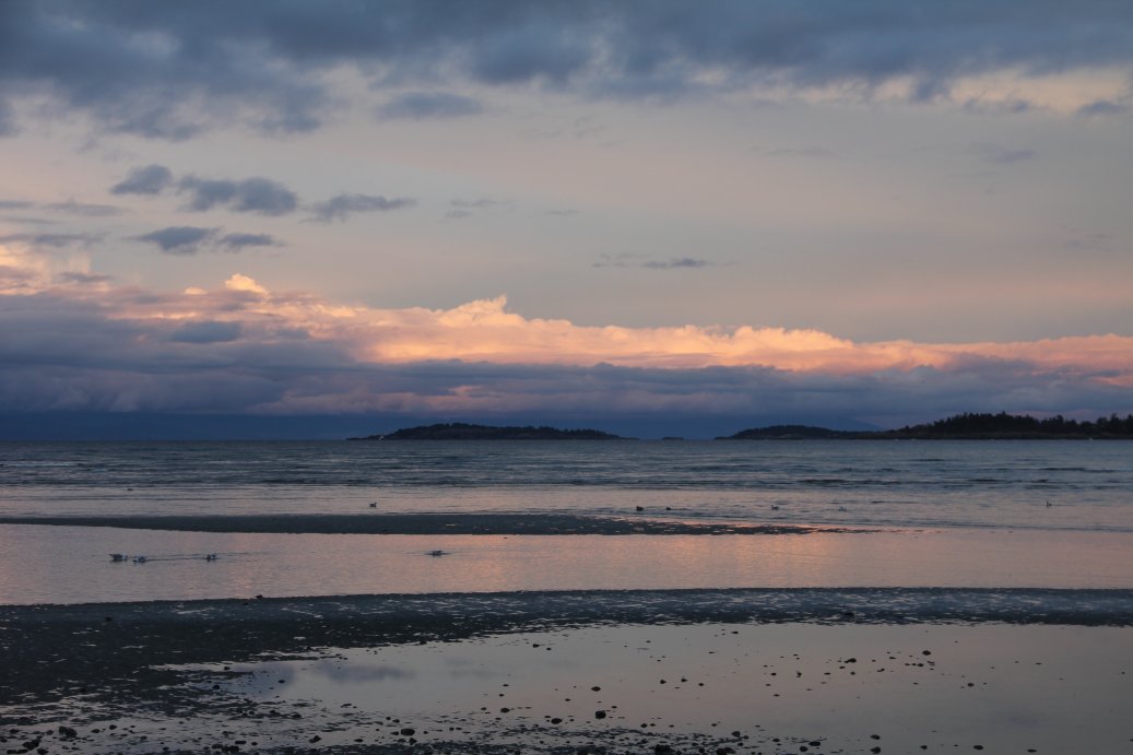 over the Strait of Georgia